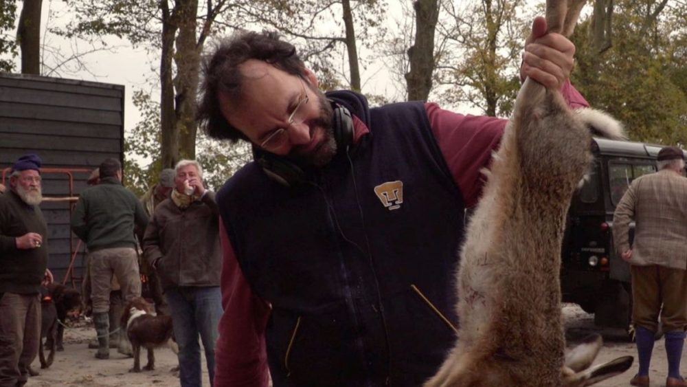 Diego Guttierez op de set van Het Hut Syndicaat